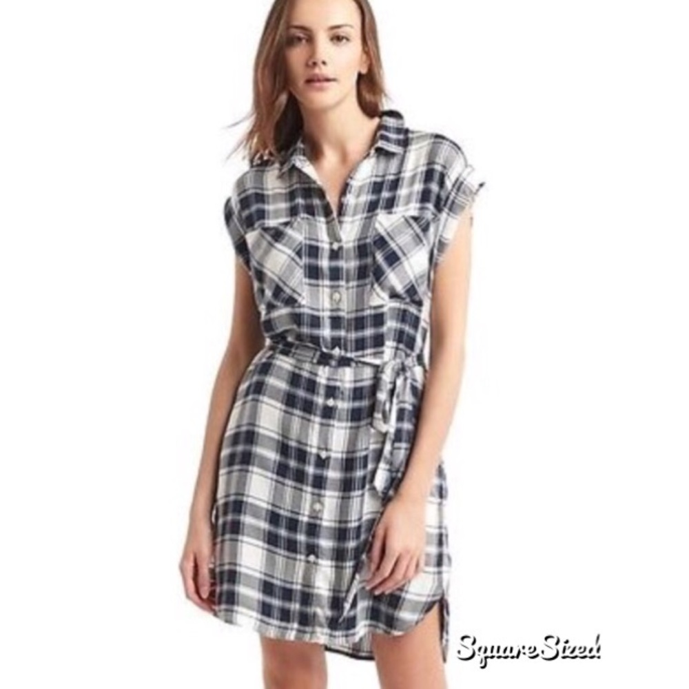 [Gap] Plaid Shirt Dress- S
